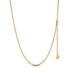 Sterling Silver Classic Twisted Chain Necklace In 14K Gold Plated