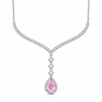 [?As @JeannieBASMR's Pick] Rosy Teardrop Tarnish-resistant Silver Pendant Necklace In White Gold Plated