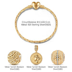 Memories Of Versailles Tarnish-resistant Silver Charms Bracelet Set In 14K Gold Plated