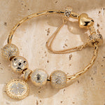 [?As @svetlana_rusan's Pick] Sterling Silver Autumn Impressions Charms Bracelet Set In 14K Gold Plated