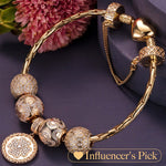 [?As @svetlana_rusan's Pick] Sterling Silver Autumn Impressions Charms Bracelet Set In 14K Gold Plated