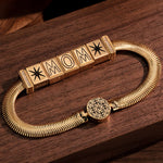 Sterling Silver My Guiding Star Rectangular Charms Bracelet Set In 14K Gold Plated