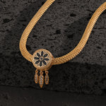 Sterling Silver Dreamcatcher Charm Necklace Set With Enamel In 14K Gold Plated for Him