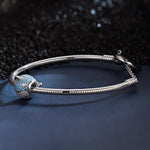 Sterling Silver Narwhal Charms Bracelet Set In White Gold Plated