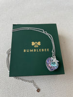 BUMBLEBEE Fashion Love Heart Crystal Pendant with Sterling Silver Chain Necklace Fine Jewelry Anniversary Birthday Gifts for Women Girls Mom Wife