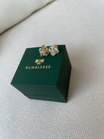 BUMBLEBEE Sterling Silver Earrings Stud earrings with 5A Cubic Zirconia Satellite Round White Gold Plated Earrings Fashion Jewelry for Women and Girls