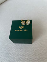 BUMBLEBEE Sterling Silver Earrings Stud earrings with 5A Cubic Zirconia Satellite Round White Gold Plated Earrings Fashion Jewelry for Women and Girls
