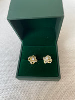 BUMBLEBEE Sterling Silver Earrings Stud earrings with 5A Cubic Zirconia Satellite Round White Gold Plated Earrings Fashion Jewelry for Women and Girls