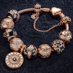 [?As @evy_onelove's Pick] Memories Of Versailles Tarnish-resistant Silver Charms Bracelet Set With Enamel In Rose Gold Plated