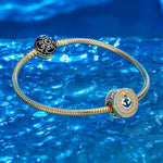 Blue CaptaIn And His Anchor Tarnish-resistant Silver Charms With Enamel In 14K Gold Plated - GONA