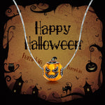 Sterling Silver Halloween Pumpkin Charms With Enamel In Blackened 925 Sterling Silver Plated