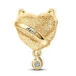 April Fox Birthday Stone Tarnish-resistant Silver Dangle Charms In 14K Gold Plated