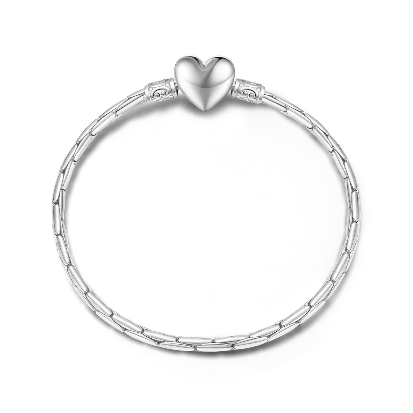 Sterling Silver Universal Bamboo Chain Bracelet In Silver Plated