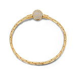Sterling Silver Classic Bamboo Chain Bracelet In 14K Gold Plated