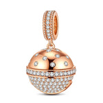 Little Bell Tarnish-resistant Silver Dangle Charms In Rose Gold Plated