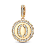 Number Zero Tarnish-resistant Silver Dangle Charms In 14K Gold Plated