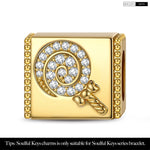 Treat or Trick Tarnish-resistant Silver Rectangular Charms In 14K Gold Plated