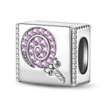 Sterling Silver Treat or Trick Rectangular Charms In Silver Plated