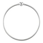 Sterling Silver Classic Snake Chain Necklace In White Gold Plated